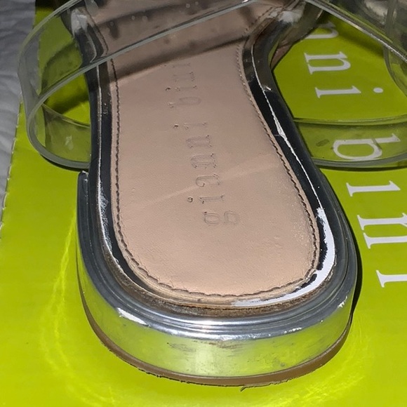 Gianni Bini Vailie Ankle Strap Pointy Flat SZ 8 in Clear PVC - Picture 9 of 16